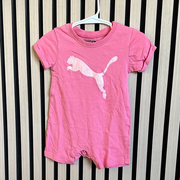 Puma Girls / Infant Pink Logo Patterned Romper Set of 2! 💕 - Picture 4 of 6